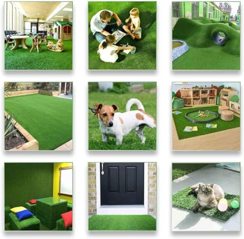Petgrow Artificial Realistic & Thick Fake Mat for Outdoor Garden Landscape Pet Pad Dog Synthetic Grass Rug Turf (10FTX10FT(100 Square FT) - size: 10FTX10FT(100 Square FT)