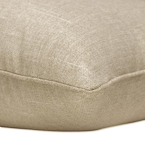 Pillow Perfect Tory Solid Indoor/Outdoor Floor Pillow Plush Fill, Weather and Fade Resistant, Floor - 25" x 25", Ivory, - color: Ivory Tory Bisque, size: Floor - 25" x 25"