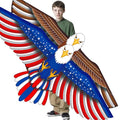 2 Pack Patriotic Eagle & Dragon & Butterfly Kite for Kids and Adults, Easy to Fly Huge Kites for Kids Ages 4-8 8-12 with 328FT String for Beach Park Easter Gift Outdoor Games and Activities - style: 2 Pack Eagle Kites