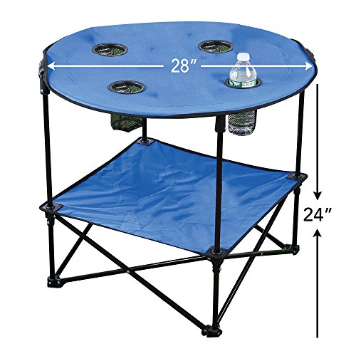 Portable Camping Side Table for Outdoor Picnic - color: Blue