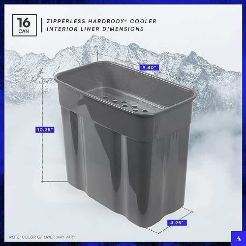 Titan by Arctic Zone Deep Freeze Cooler - Zipperless Hardbody Cooler - Deep Freeze Insulation, HardBody Liner, and SmartShelf - color: Pine, size: 16 Can