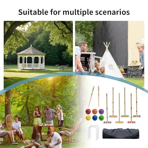 Wooden Lawn Game Kit - Portable Outdoor Sport, Backyard Activity Set, Garden Play Equipmentt, Reusable Bowling Kit With Portable | Wooden Lawn Game Kits For Picnic Camping Yard Party Family Entertainm