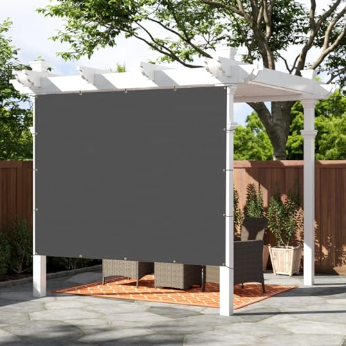 SUNNY GUARD Shade Cloth 3'x8'FT Sun Shade Screen Fabric HC-090 Shade Cover Tarp with Grommets for Pergola Backyard Garden,Dark Grey - color: Dark Grey, size: 0 3'×0 8'