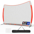 12x9/16x10/20x10ft Barricade Backstop Net, Ball Sports Barrier Netting, Protection Screen for Baseball Softball Lacrosse Soccer Hockey Training for Backyard with Carry Bag - size: 12x9ft