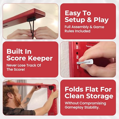 Ringo Outdoor Hook & Ring Game, Weather-Proof Composite, Fully Assembled, Mounts in 90 Seconds, Stainless Hardware, Built-in Scoring