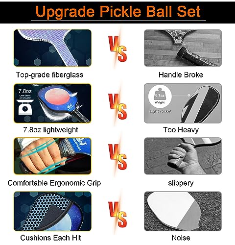 Pickleball Net for Driveway, Portable Pickleball Net System with Regualtion Size 22FT Pickle Ball Net, Outdoor Pickleballs, Carry Bag, Weather Resistant Metal Frame - style: Pickleball net system
