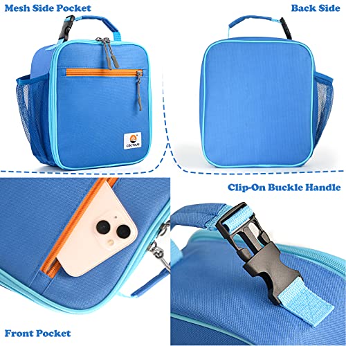CaCTOUR Lunch Box Kids,Premium Insulated Lunchbox for Girls Boys,Soft Mini Cooler Bag Back to School Thermal Reusable Lunch Bag for Work School Picnic (Blue) - color: A-Blue