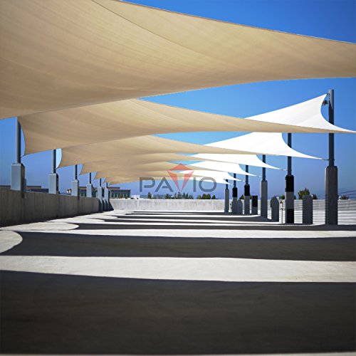 Patio Paradise 8' x 8' Sun Shade Sail Rectangle Canopy Patio Cover Sunlight Block Awning Heavy Duty Commercial Grade for Backyard Lawn Garden Outdoor Activities, Beige
