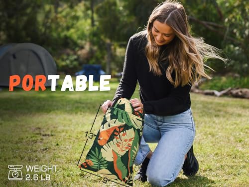 WEKAPO Inflatable Couch Air Lounger Chair - Camping & Beach Accessories, Portable Blow up Sofa for Hiking, Lawn, Indoor/Outdoor Movies & Music Festivals. Lightweight and Easy to Set Up Air Hammock - color: G Leaf