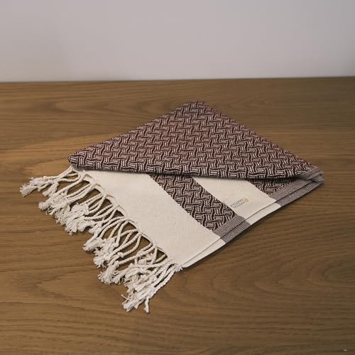 mysticalanatolia Turkish Beach Towel Oversized Cotton Sand Free Quick Dry Lightweight Peshtemal Large Travel Yoga Picnic Blanket Absorbent Compact 39x79 Burgundy - color: Burgundy