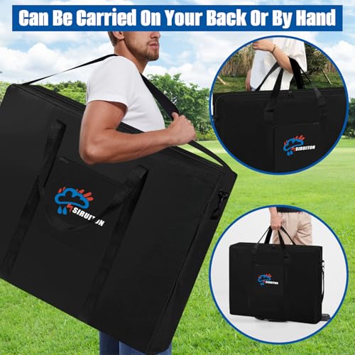 SIRUITON Folding Table Storage Bag, Portable 600D WaterProof Carry Bag for Folding Picnic/Camp Tables with Reinforcing Plate & Shoulder Strap, 36" D x 30" W x4.7 H Fits 6FT Folding Tables（Bag Only） - size: 6ft Folding Table Bag