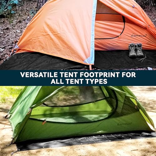 Clostnature Tent Footprint for Camping - Waterproof Camping Tarp, Heavy Duty Ground Sheet, Lightweight Tent Tarp with Carry Bag, Multipurpose Outdoor Floor Mat for Hiking, Backpacking, Hammock, Picnic - size: 87'' x 92''