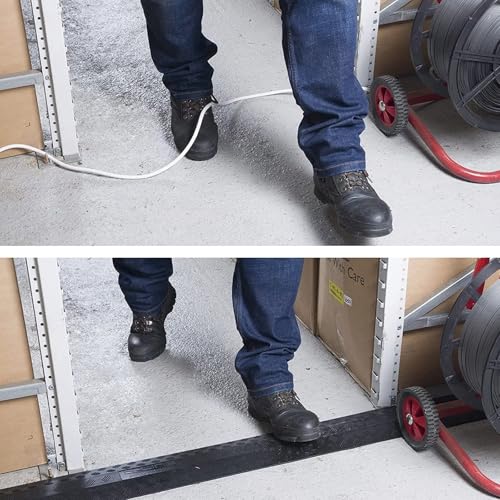 Cable Ramp Protective Cover,Cable Cover,Indoor Cable Protector Floor Cord Cover Cord Protector Single Channel Hose and Cord Protection for Outdoor and Indoor Use,100x13x2 cm~2 - size: 100x13x2 Cm~2