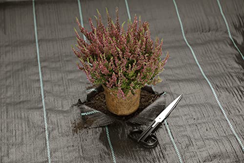 GardenMate 2m x 5m sheet woven weed control fabric - UV stabilised 100gsm landscape ground cover membrane - size: 2m x 5m = 10m²