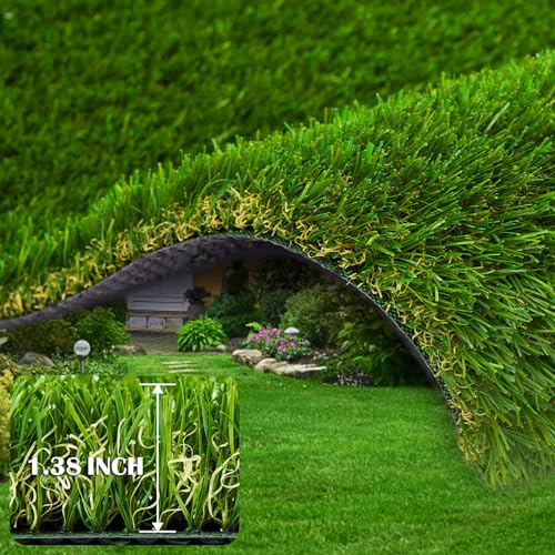 Artificial Garden Grass 5' x 8' (40 Square ft) Fake Grass, Dog Potty Grass, So ft Pet Turf Grass Mat, Non Toxic, Thick Lawn Puppy Potty Training, Dog Mat Pad - size: 5 Ft X 8 Ft