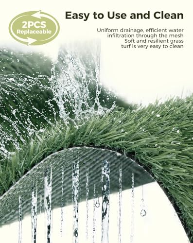 Petcozife Dog Grass Pad with Tray, 25"x20" Grass Pad for Dogs Potty with 2pcs Artificial Grass, Indoor Dog Litter Box for Balcony Apartment, Realistic, Washable, Less Odor - size: Medium
