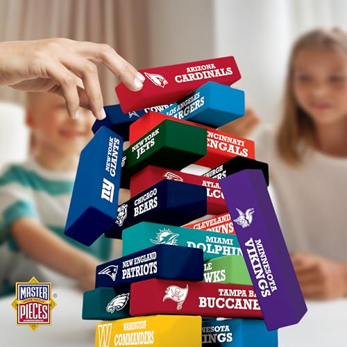 Masterpieces Tumble Tower - NFL All Teams, Officially Licensed Wood Blocks