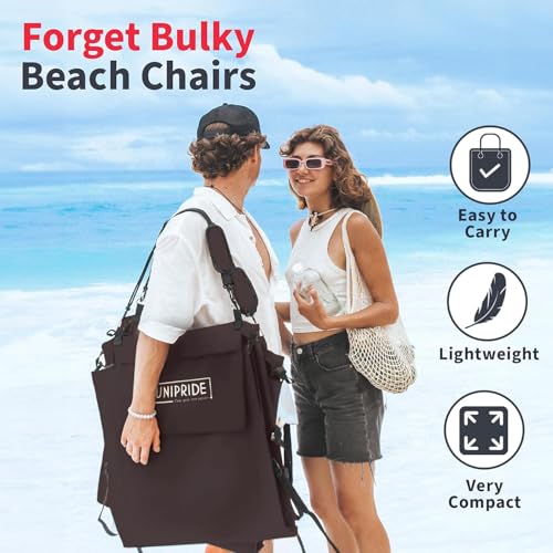 Lightweight Beach Chairs for Adults #2026 - Beach Mat Sand Free Waterproof I Ideal as Lounger for Tanning I Relaxing, Compact & Ultimate Beach Gear (Brown) - color: Brown