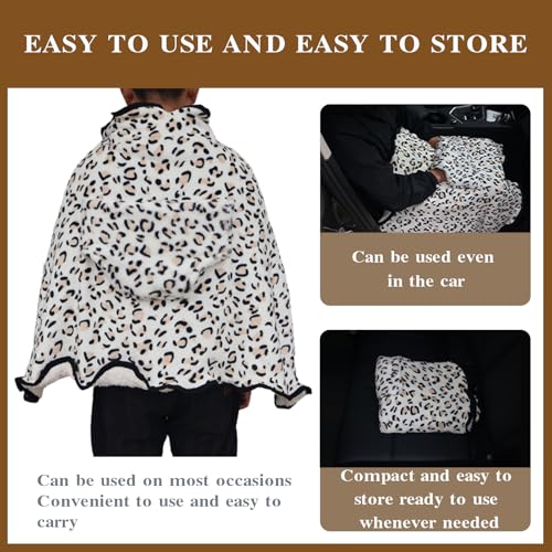 Soft Cozy Blanket for Knees，Wheelchair Windproof Blanket，Stay Warm Indoors and Outdoors with Semi-Wrapped Design