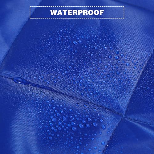 REDCAMP Large Outdoor Camping Blanket with Sherpa Lining, Waterproof and Windproof Cold Weather Blanket for Camping Stadium, Machine Washable 79"x 79" Blue - color: 79"x 79" Blue