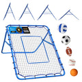 Volleyball Baseball Rebounder Net, Softball Rebounder Pitchback Net Quick Adjustments, Quick Adjustments Lacrosse Bounce Back Practice Equipment, Ideal for Outdoor Indoor and Backyard Training - size: 5ftx4ft, style: Multi-Sport Rebounder Net
