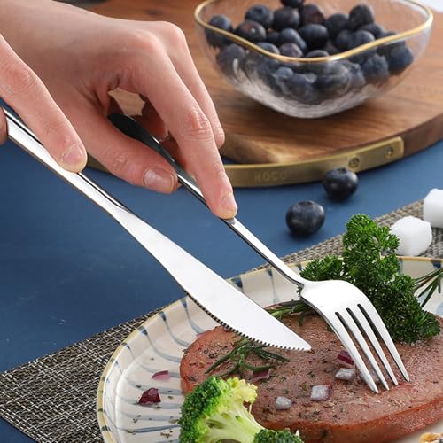 VANRA 3-Piece Portable Travel Utensils Set with Case 18/8 Stainless Steel Flatware Set Reusable Cutlery Set with Fork Spoon Knife for Lunch Travel Camping School Work Picnic (Silver) - color: Silver, size: Fork Spoon Knife