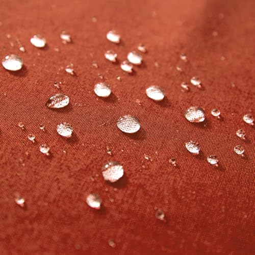 MIULEE Pack of 2 Decorative Outdoor Solid Waterproof Throw Pillow Covers Faux Linen Garden Farmhouse Cushion Cases for Summer Patio Tent Balcony Couch Sofa 16x16 Inch Burnt Orange - color: Burnt Orange, size: 16" x 16" (Pack of 2)