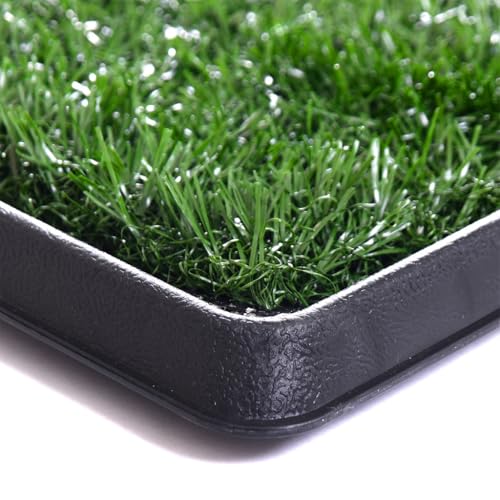 Portable Dog Grass Pet Loo, Indoor Outdoor Portable Potty Artificial Grass Patch Bathroom Mat with Washable Pee Pad and Full System Trays Home Training Toilet Pad for All Dogs Use