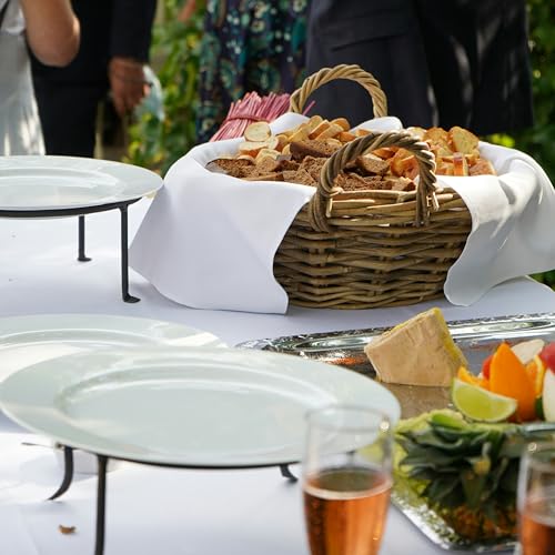 8ft Folding Table 96 inch, Heavy Duty 8 Foot Portable Plastic Foldable Table with Handle and Fold-in-Half Design, Blow Molded Tabletop for Outdoor, Indoor, Party, Dining and Camping, White - size: 8FT