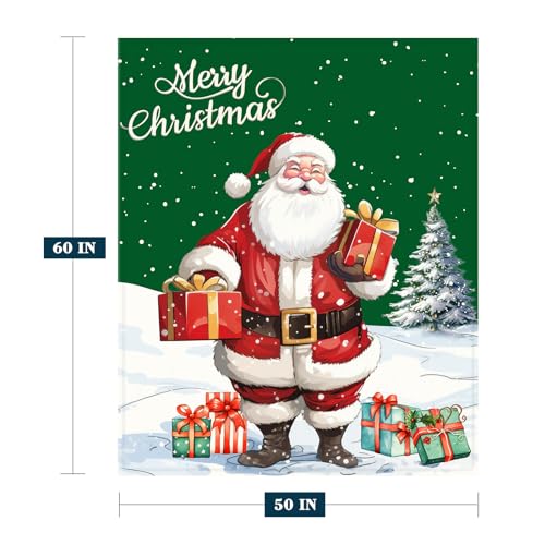 YeeJu Christmas Decorative Throw Blanket Green Christmas Santa Claus Throw Blanket for Couch Sofa Bed Soft Cozy Lightweight Fuzzy Plush Fleece Blankets and Throws Xmas Blanket 50x60 - color: Chrsitmas-21, size: 50"x60"