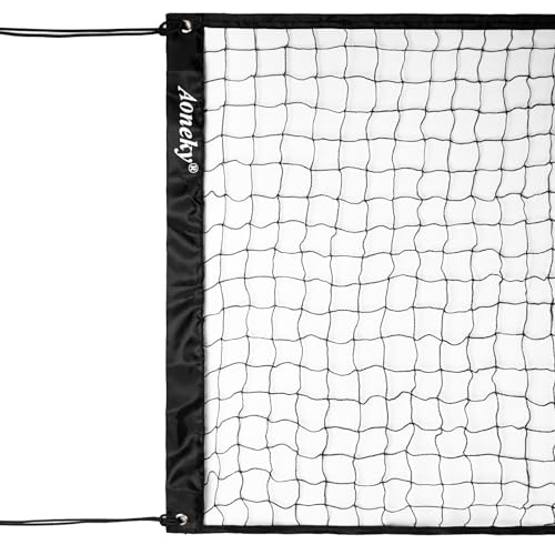 Aoneky 20ft x 3ft Badminton Replacement Net, Nylon Practice Net for Backyard & Indoor Games, Includes Hanging Cords, Portable Netting Only (No Poles)