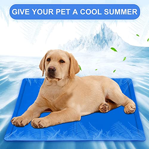 Dog Cooling Mat, Pressure Activated Pet Cooling Mat for Dogs and Cats, Non-Toxic Solid Self Cooling Gel Pad, No Water Electricity Or Refrigeration Needed - color: A