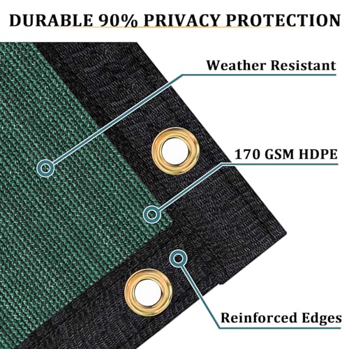 Shade&Beyond 3' X 16' Privacy Screen Fence 170 GSM Fencing Mesh Shade Net Cover for Wall Garden Yard Backyard Indoor Outdoor Home Decoration FR03, Green - color: Dark Green, size: 0 3' X 1 6'