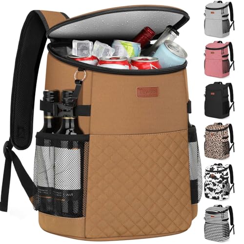 Soft Cooler Backpack 30 Cans/45 Cans, Backpack Coolers Insulated Leak Proof Thermal Lunch Backpack for Men Work Small Cooler Bag Beach Travel Picnic Drink Beverage Beer - color: Yellow, size: 30 Cans