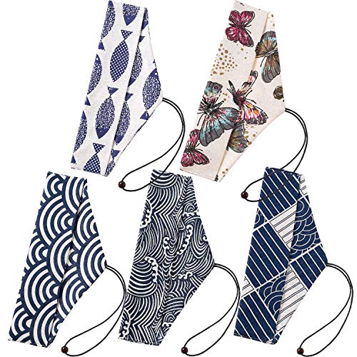 5 Pcs Straw Carrying Pouch Kit, Reusable Chopstick Case, Portable Utensil Travel Case Bag for Stainless Steel, Glass, Silicone, Bamboo, Cleaning Brush, Safety ＆ Impact Resistance, Christmas Gifts