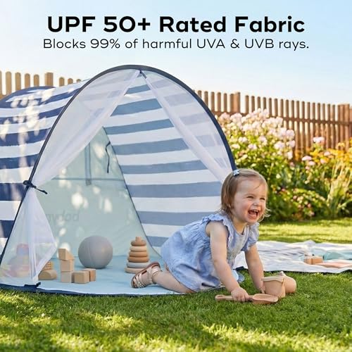 Babymoov Baby Anti UV Tent, Sun Protection UPF 50+, Pop Up Play Tent and Sun Shade, Marine (Summer 2025 Edition) - style: Marine Tent
