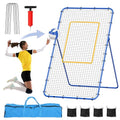 Volleyball Rebounder Net 7x4FT with Adjustable Angles for Spiking, Bumping, Passing | Foldable Training Net with Dual-Bar Frame, Ground Stakes & Carry Bag for Indoor Outdoor Volleyball Practice
