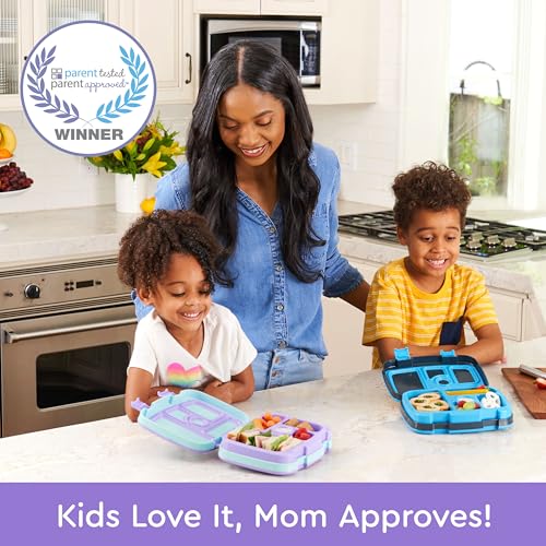 Bentgo Kids Prints Leak-Proof, 5-Compartment Bento-Style Kids Lunch Box - Ideal Portion Sizes for Ages 3-7, Durable, Drop-Proof, Dishwasher Safe, & PFAS & BPA-Free Materials (Mermaids in the Sea) - color: Mermaids in the Sea