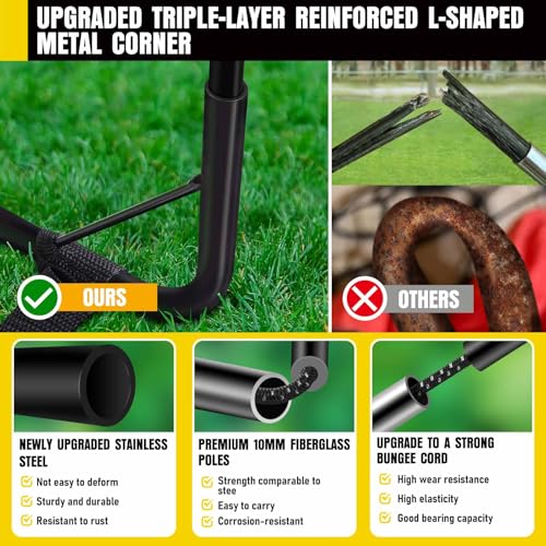 Soccer Goal, Kids Soccer Goals for Backyard Set, 2 Pack of Portable Pop Up Soccer Net with Soccer Ball, Cones, Complete Training Equipment for Youth, Toddler Outdoor Sports Games - color: Black Gray, style: 6 ft x 4 ft