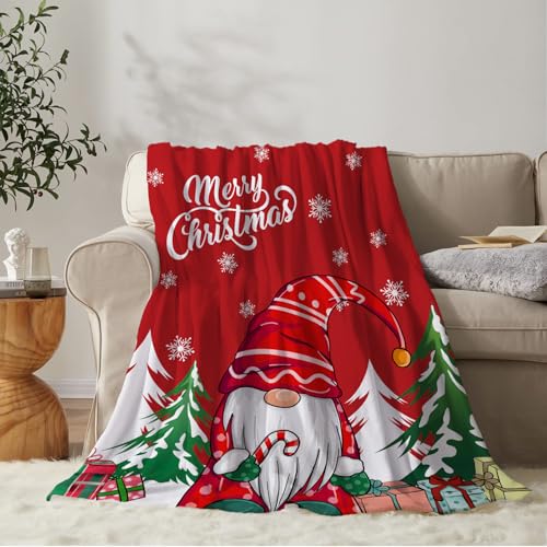 YeeJu Christmas Throw Blanket Kids Small Red Christmas Tree Gnome Blanket for Girl Boy Child Baby Bed Soft Lightweight Fuzzy Plush Fleece Blankets and Throws Xmas Winter Holiday Blanket 40x50 - color: Chrsitmas-14, size: 40"x50"