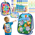AOSITE Toddler Bean Bag Toss Game for Kids 3-8, 7-in-1 Outdoor Cornhole Board Set with Ring Toss, Sticky Balls Darts, Backyard Lawn Party Games, Birthday for Boys Girls with Storage Bag