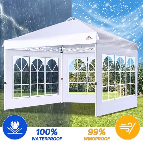 SCOCANOPY SideWall with Window for 10x10 Canopy Frame, 2 Pcs Sunwalls Only,White - color: White, size: 10X10