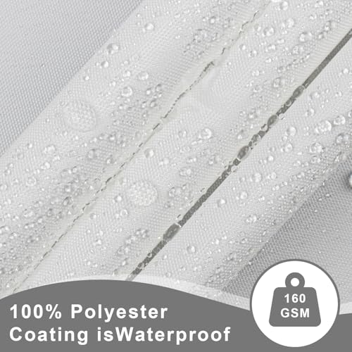 SUNNY GUARD 3'x4' White Waterproof Balcony Privacy Screen Fence, Apartments Railing Heavy Duty Wind Screen for Outdoor,Deck,Backyard,Patio Privacy - color: White, size: 0 3' X 0 4'-waterproof
