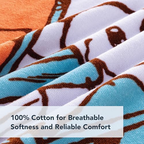 Berkshire Peanuts® Snoopy Beach Towel — 100% Cotton Pool & Beach Towel, Absorbent, Quick-Drying & Sand-Free, 36'' × 72'', Snoopy Beachy Good Life - color: Snoopy Beachy Good Life