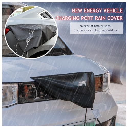 EV Charger Plug Cover, Waterproof Outdoor EV Charger Cover, Rain Sun UV Snow Dust All Weather Protection, Electric Car Charging Port Plug Cover (Square Magnet) - color: Square Magnet