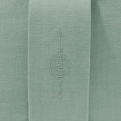 Organic Round Meditation Cushion by renoo - Durable Comfortable Cotton, Linen, Hemp - Modern Zafu - Buckwheat Floor Pillow Yoga Bolster in 15 Colors Removable Cover - 15 inches - Seafoam - color: Seafoam