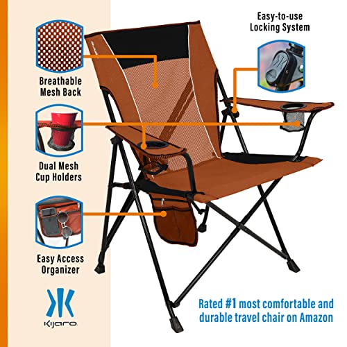 Kijaro Dual Lock Chair Color: Victoria Desert Orange - color: Victoria Desert Orange