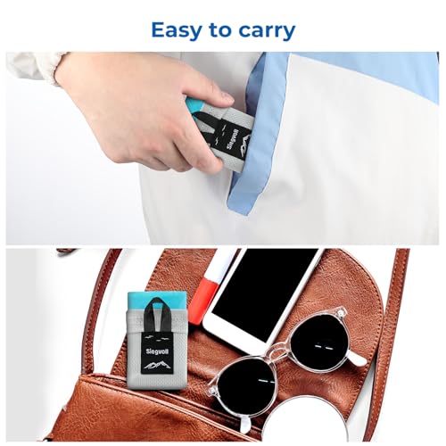 Pocket Picnic Blanket for 1 Person, 43.3x27.56″ (1.27oz) Super Light Compact Beach Blanket, SandProof Waterproof Portable Beach Picnic Mat for Outdoor Hiking Camping Travel Festival(Blue) - color: F Blue (Grey Pack), size: 1person（43.3x27.56″)