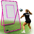 Velocity Volleyball Rebounder 5-Angle Adjustable 7x4 ft Volleyball Rebounder Net for Backyard with Reinforced Steel Frame & High-Tension PE Netting Bounce Back Net with Travel Bag