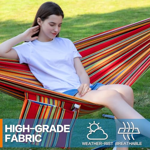 PNAEUT Hammocks and Stand Double (Red) - color: Red